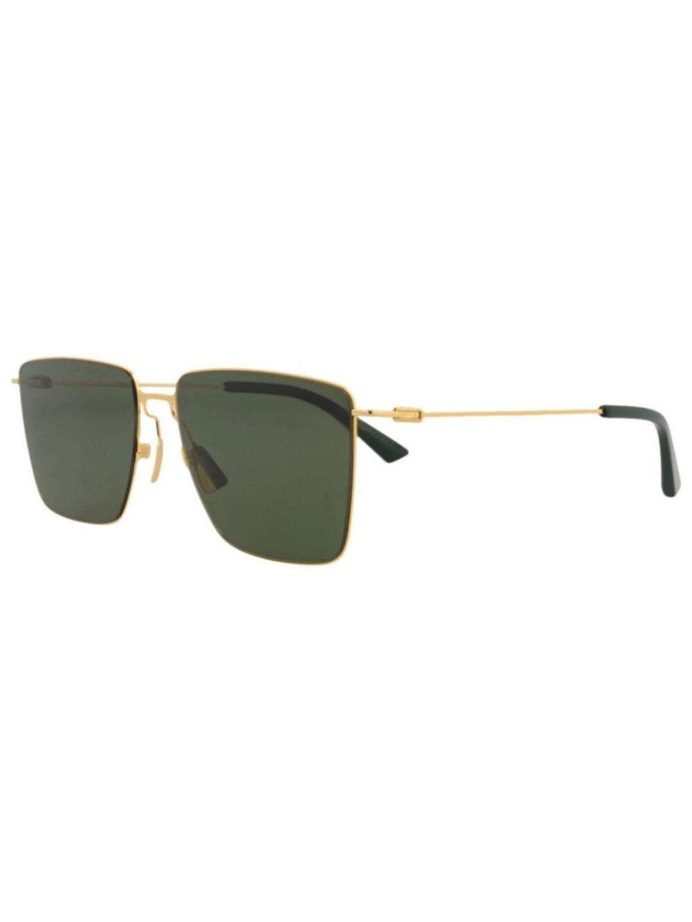 New Bottega Veneta Women's Sunglasses Square Rectangle Metal Frame Mens Gold